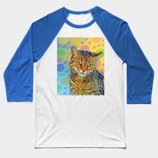 Cute kitten - abstract - colorful painting Baseball T-Shirt